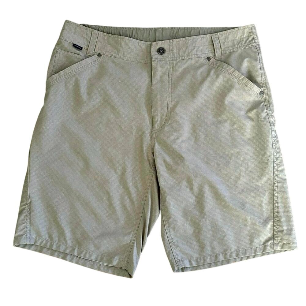 Kuhl Size 36 Vortex Shorts Light Tan Outdoor Hiking Gorpcore 10.5” Inseam